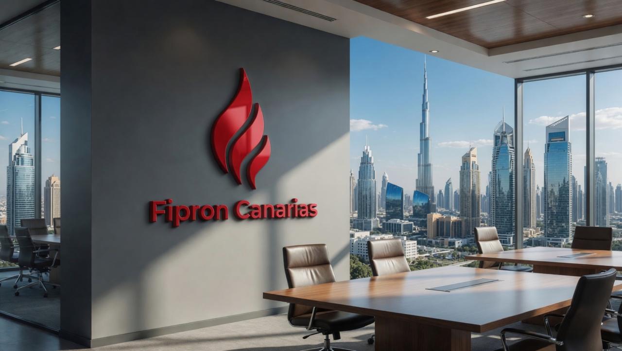 Fipron Canarias office with branded boardroom